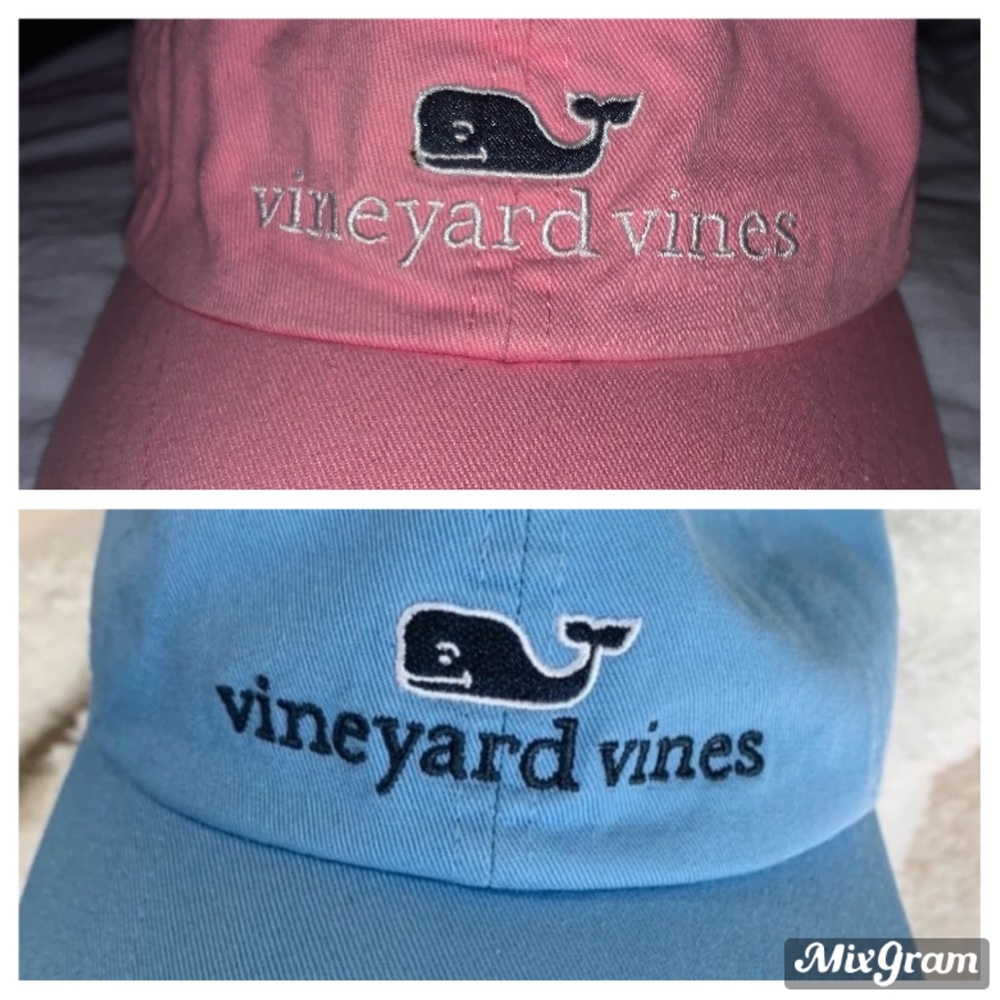 Blue and pink vineyard vines hat